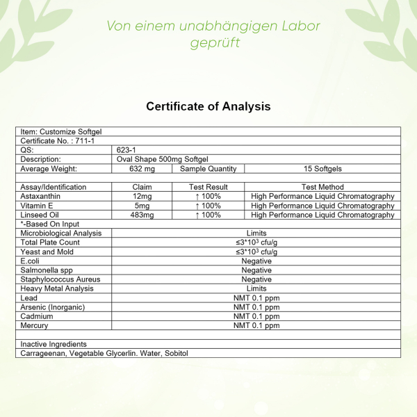 BIOTARY - Astaxanthin Softgelkapseln